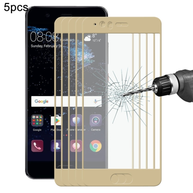5 PCS ENKAY Hat-Prince for Huawei P10 0.26mm 9H Hardness 2.5D Curved Full Screen Tempered Glass Screen Film, For P10, For P10 (5 PCS)