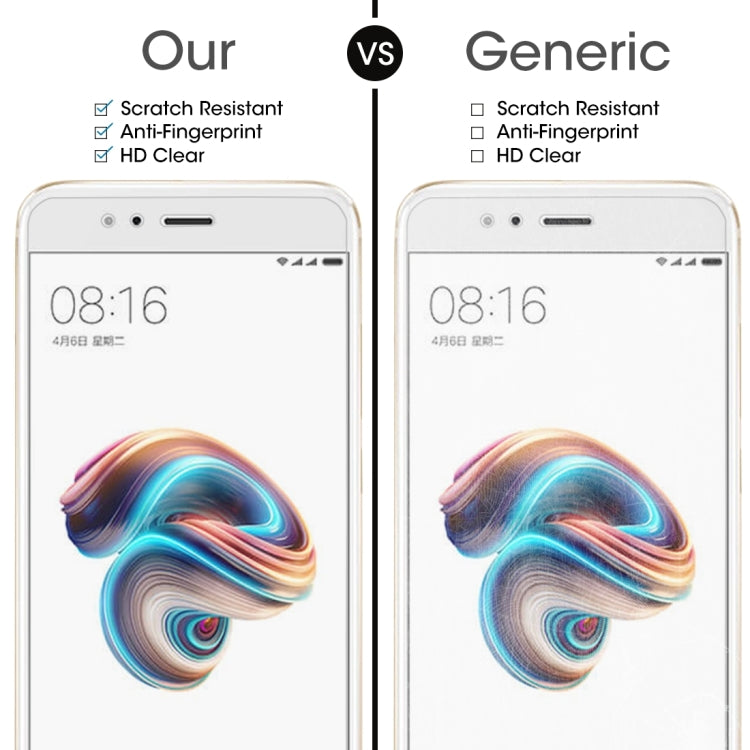 50 قطعة لهاتف Xiaomi Mi 5X / A1 0.26 مم، صلابة سطح 9H 2.5D، شاشة كاملة مقاومة للانفجار، زجاج مقسّى، بدون عبوة للبيع بالتجزئة، لهاتف Mi 5X (50 قطعة)