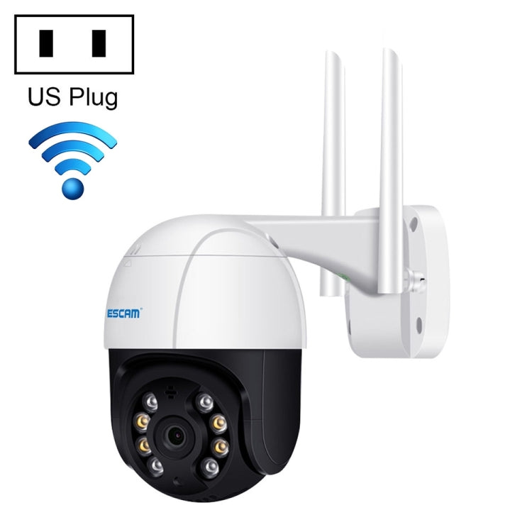 كاميرا ESCAM QF218 1080P Pan / Tilt AI Humanoid Detection IP66 مقاومة للماء وواي فاي IP، تدعم ONVIF / الرؤية الليلية / بطاقة TF / صوت ثنائي الاتجاه، قابس أمريكي، NC1228AU، NC1228EU، NC1228UK، NC1228US