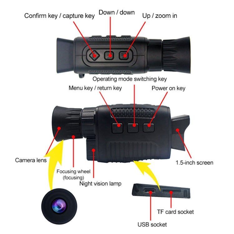 5X Infrared Digital Night Vision Monocular Thermal imager