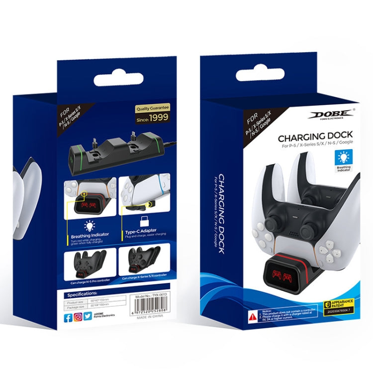 قاعدة شحن مزدوجة لوحدة التحكم DOBE TYX-0613 لجهاز PS5 / Xbox Series X، TYX-0613