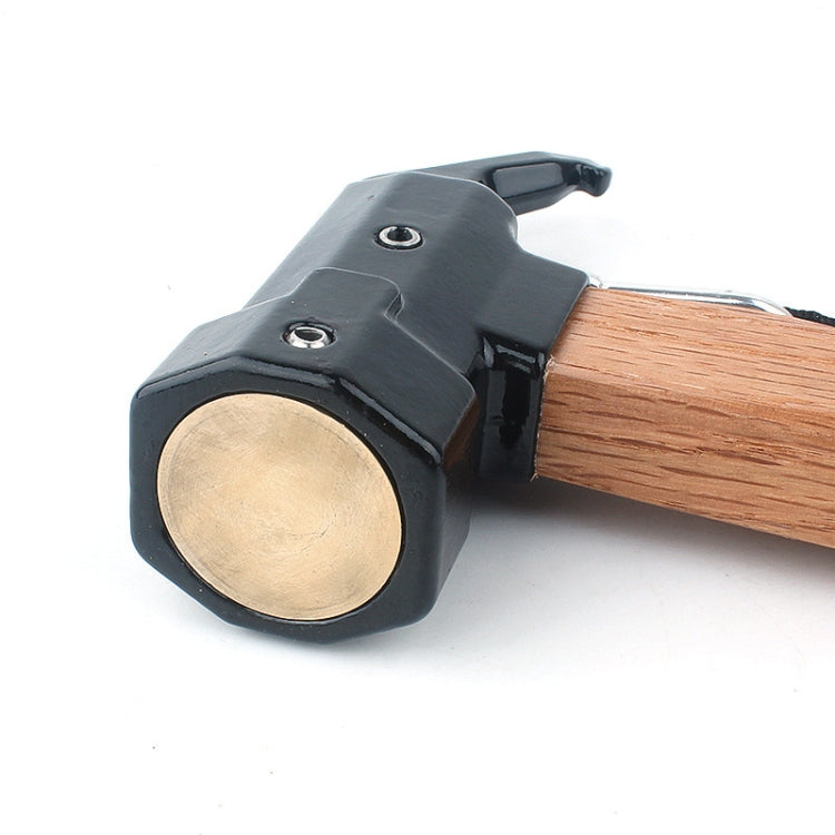 CLS-Outdoor Hexagonal Brass Brass Multi-function Nail Puller Shark Hammer, Shark Hammer