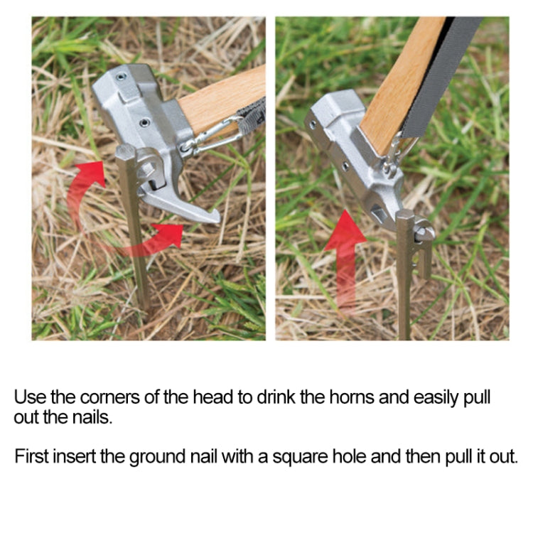CLS-Outdoor Hexagonal Brass Brass Multi-function Nail Puller Shark Hammer, Shark Hammer