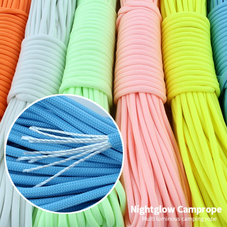 20m 9-Core Nylon+Polyester Full-light Outdoor Camping Tent Rescue Bundled Fluorescent Climbing Rope, 20m Orange, 20m Pink, 20m Green, 20m Blue, 20m White, 20m Yellow