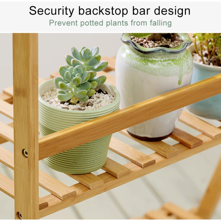 Bamboo 3-Tier Hanging Plant Stand Planter Shelves Flower Pot Storage Rack Folding Display Shelving Plants Shelf, Width: 100cm, 3-Tie Width: 100cm(White), 3-Tie Width: 100cm(Apricot)