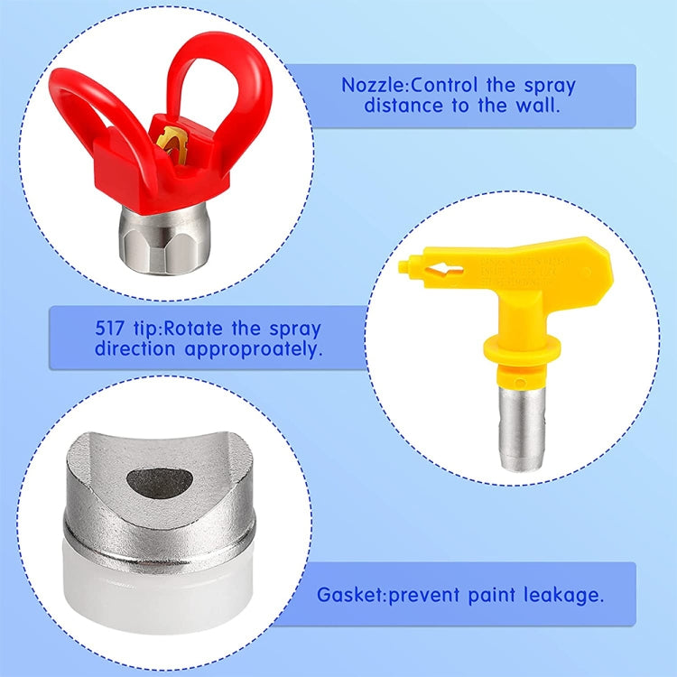 High Pressure Airless Sprayer Spray Gun & Nozzle Holder & Nozzle Set , Paint Sprayer Sprayer Accessories