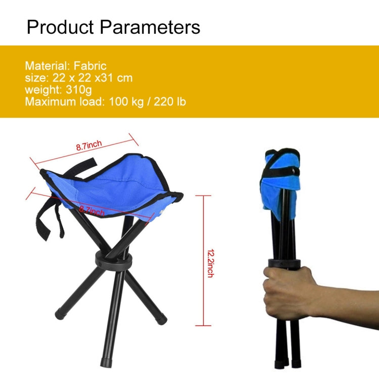 Hiking Outdoor Camping Fishing Folding Stool Portable Triangle Chair Maximum Load 100KG Folding Chair Size:22 x 22 x 31cm, Fishing Folding Stool(Red), Fishing Folding Stool(Blue), Fishing Folding Stool(Green)