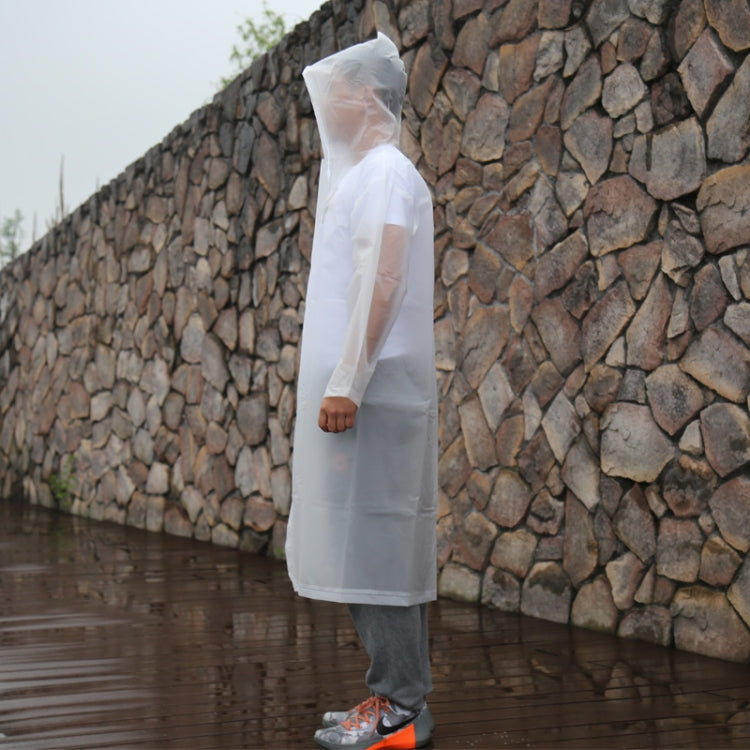Long Sleeve Cuff Windproof Upgrade Version of One-piece Environmental Protection Transparent Raincoat Average Size