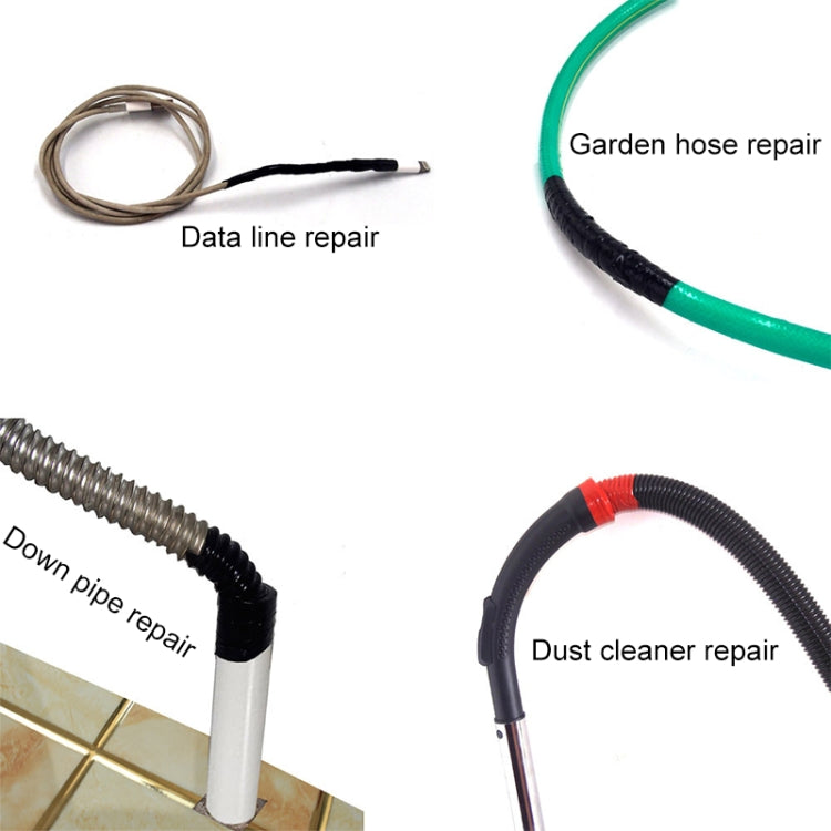 3m x 2.5cm Multi-function Waterproof High Temperature Resistance Water Pipe Wire Silicone Self-adhesive Tape, 10pcs 3m
