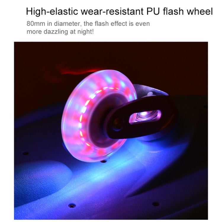 Fashion Vulcan Pattern Two-wheeled Skateboard Luminous Flash Wheel Vitality Board