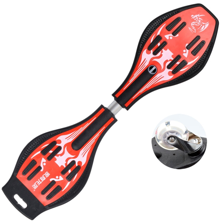 Fashion Vulcan Pattern Two-wheeled Skateboard Luminous Flash Wheel Vitality Board