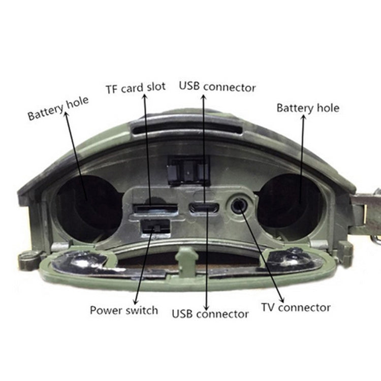 HT-001 1MP IP54 Waterproof IR Night Vision Security Hunting Trail Camera, Novatek96220 Program, 120 Degree Wide Angle, 100 Degree PIR Sensing Angle