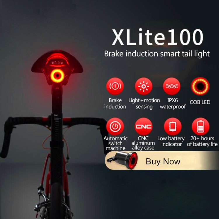 XLITE100- ETA100 IPX-6 قابل للفصل وإعادة الشحن عبر USB ومستشعر ذكي ومصباح خلفي للفرامل، طراز شائع