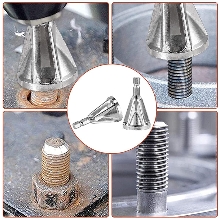 Chamfer Stainless Steel Deburring External Chamfer Tool Hexagonal Handle Three-slot Chamfer, Three-slot Chamfer (Black)