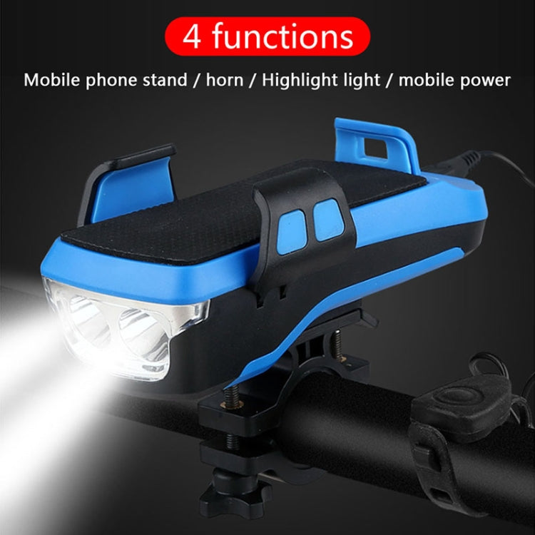 Multifunction 4 in 1 Phone Holder Bicycle Bell Cycling Lamp Flashlight