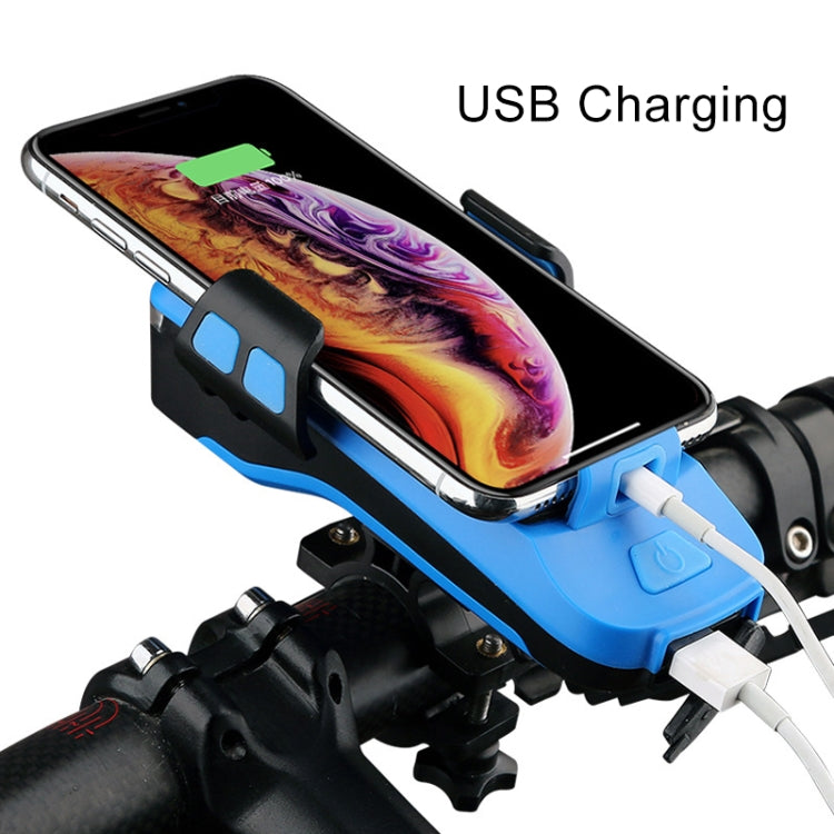 Multifunction 4 in 1 Phone Holder Bicycle Bell Cycling Lamp Flashlight
