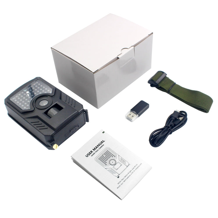 PR-200B 120 Degrees Wide Angle Lens IP56 Waterproof 12MP 1080P HD Infrared Hunting Trail Camera, Support TF Card, PIR Distance: 10-15m