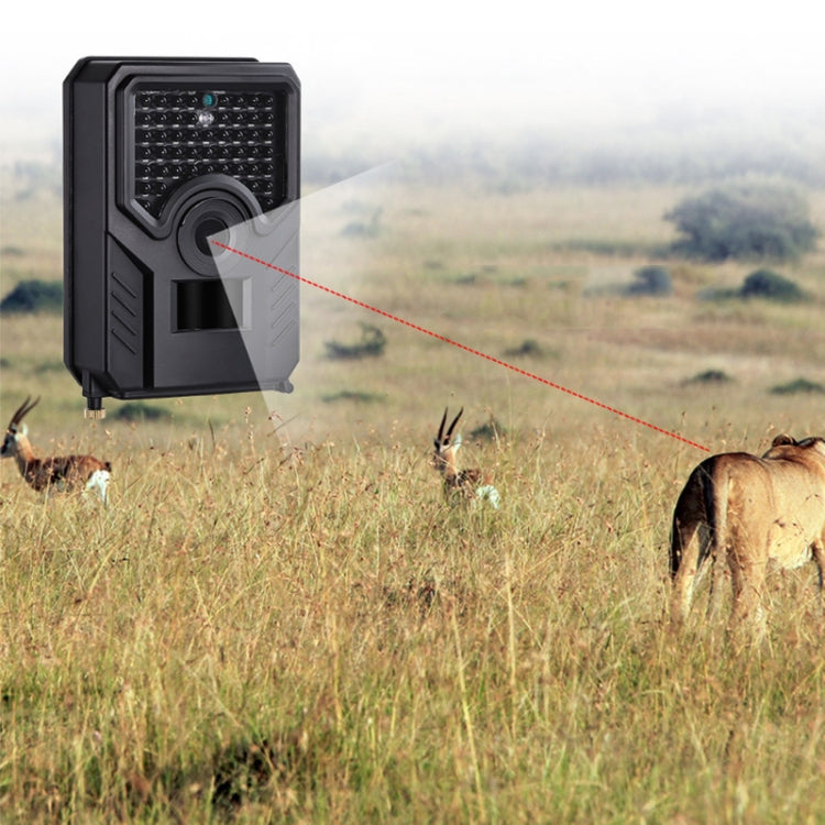 PR-200B 120 Degrees Wide Angle Lens IP56 Waterproof 12MP 1080P HD Infrared Hunting Trail Camera, Support TF Card, PIR Distance: 10-15m