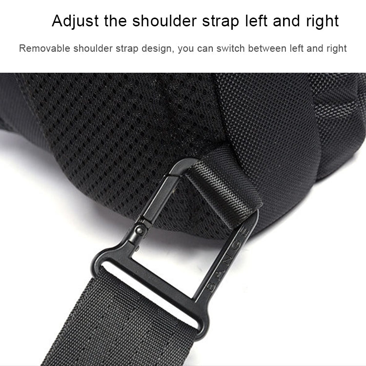 BANGE Fashion Casual Shoulder Bag Outdoor USB Chest Bag, USB Chest Bag