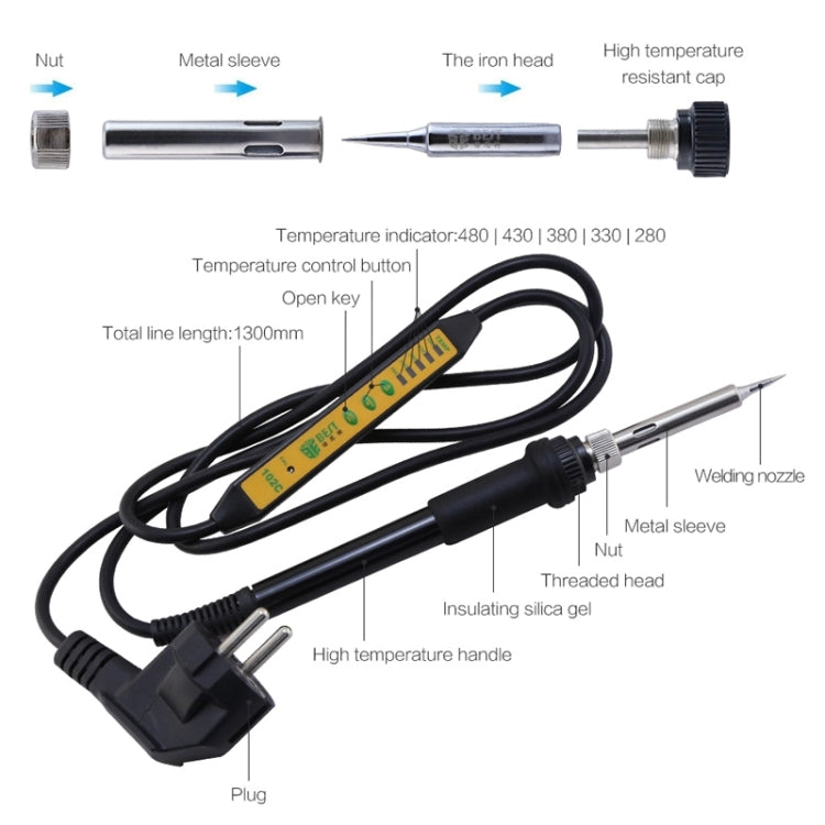 BEST Adjustable Temperature Electric Soldering Iron Welding Solder Station Heat Pencil, EU Plug, EU Plug