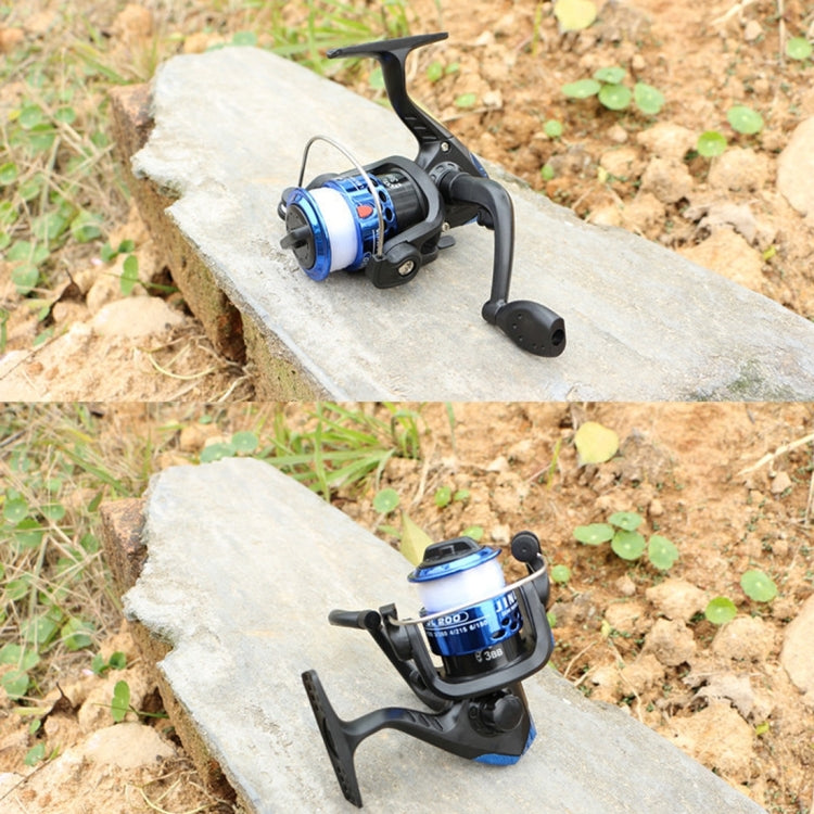 JL200 Plating Plastic 3 Ball Bearings Handle Fishing Spinning Reel with Transparent Lines