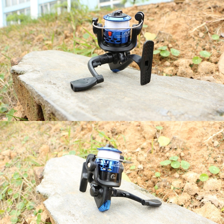 JL200 Plating Plastic 3 Ball Bearings Handle Fishing Spinning Reel with Transparent Lines