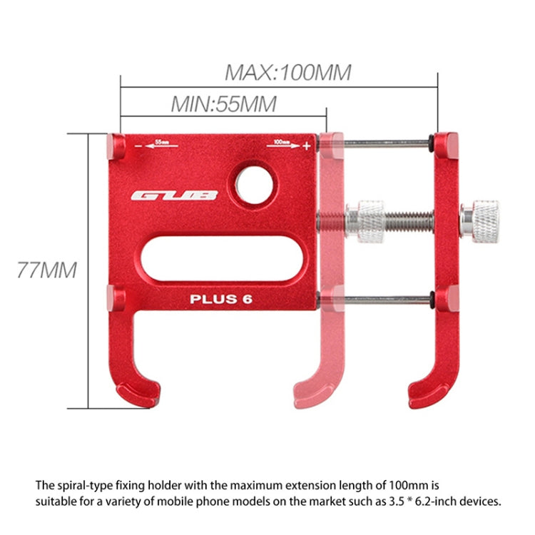 GUB Plus 6 Aluminum Alloy MTB Bike Bicycle Phone Holder