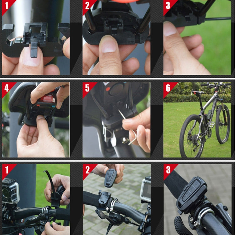 ANTUSI A6 USB Charging COB Light Source Smart Cycling Bike Warning Alarm Tail Light with Remote Control
