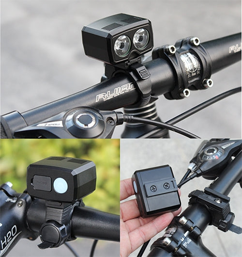 Y15 2 x CREE XPG2 500LM USB Charging LED Bike Headlight Front Lamp with 5 Modes