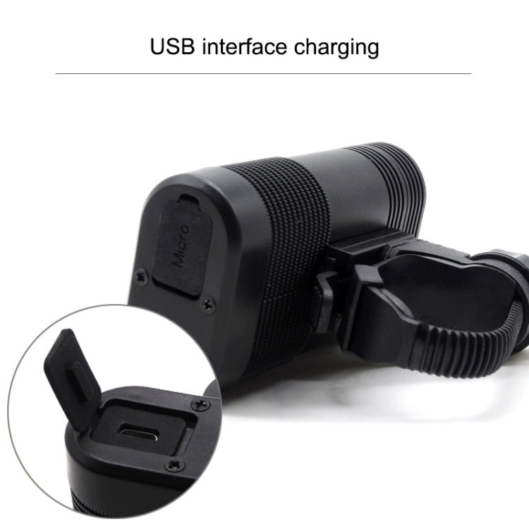 Y12 Bike LED Headlight Front Lamp 2 x XPE LEDs 350LM USB Charging Bicycle Headlight with 5 Modes