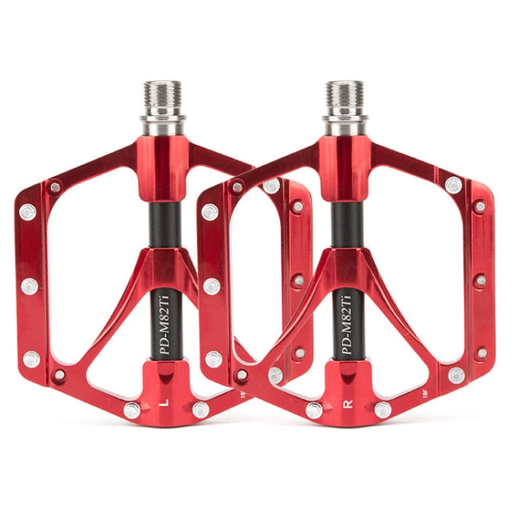 PROMEND PD-M82-TI 1 Pair Mountain Bicycle Titanium Alloy Shaft 3-Bearings Wide Pedals