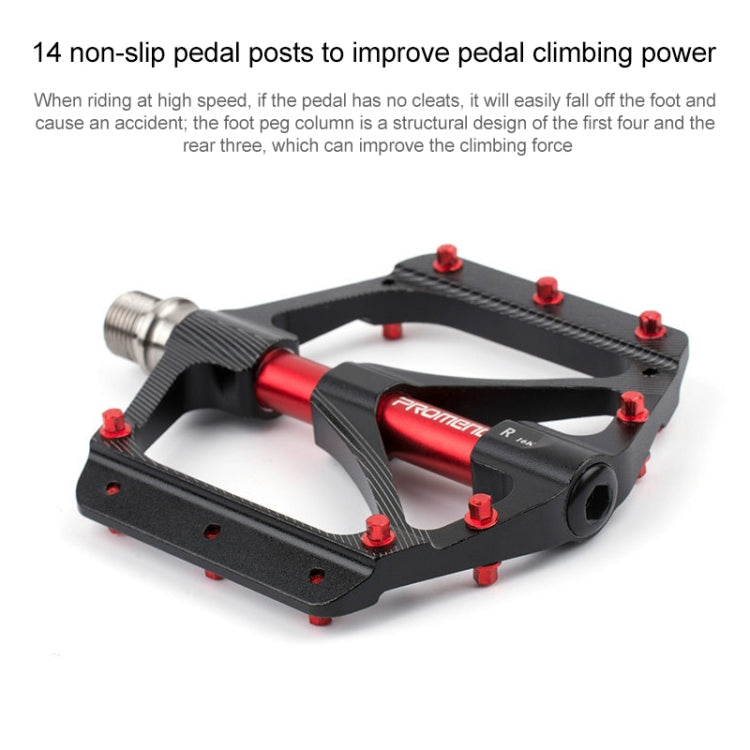 PROMEND PD-M82-TI 1 Pair Mountain Bicycle Titanium Alloy Shaft 3-Bearings Wide Pedals