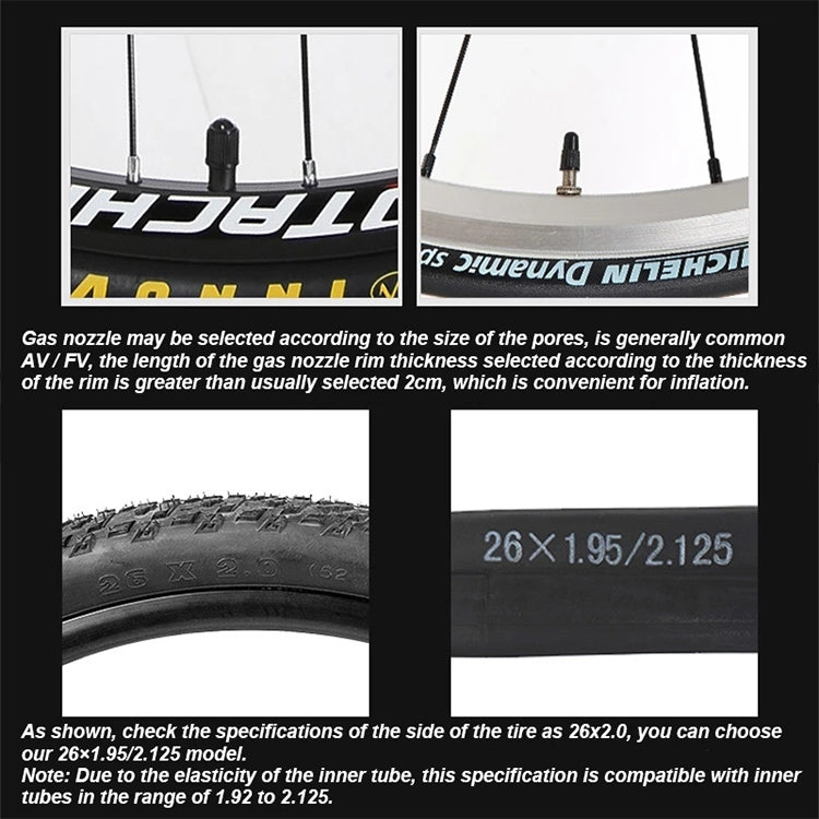 PROMEND 26 x 2.125 AV48 Mountain Bike Butyl Pneumatic Inner Tube