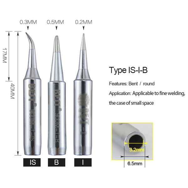 BEST Lead Free Series Soldering Tip Welding Contact Head 900M-T-B, 900M-T-B