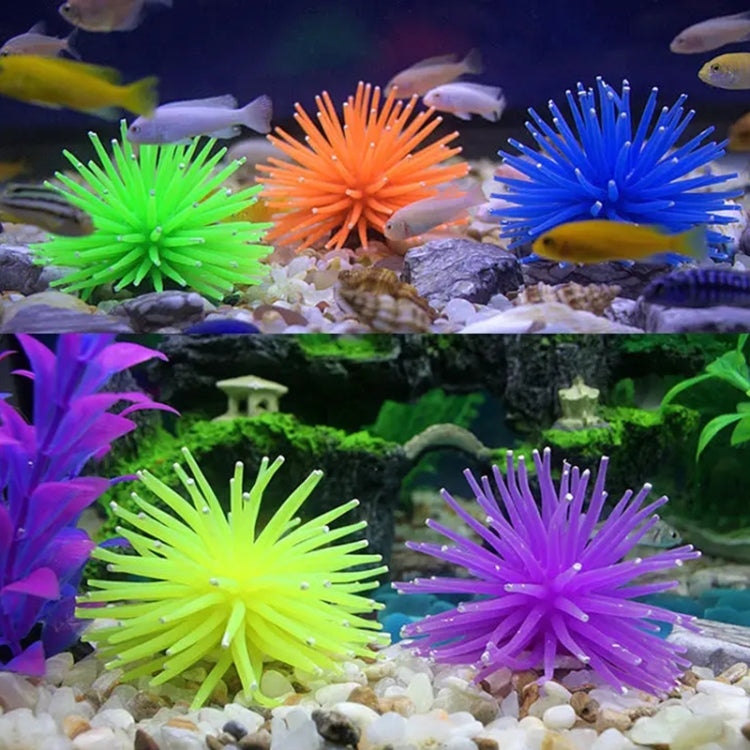 Aquarium Articles Decoration TPR Simulation Sea Urchin Ball Coral with Point, Size: L, Diameter: 13cm, 13cm