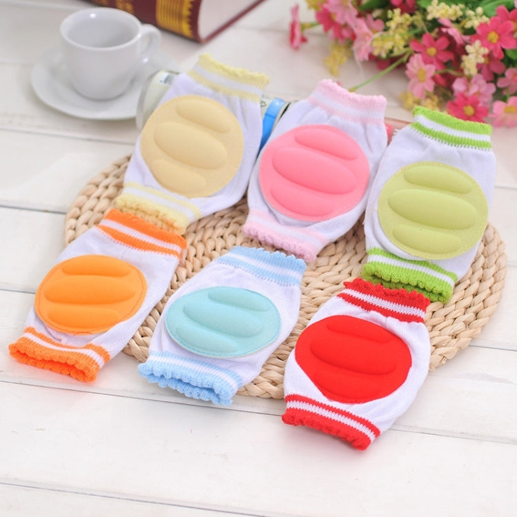 One Pair Ventilated Children Baby Crawling Walking Knee Guard Elbow Guard Protecting Pads, 11*9CM (Orange), 11*9CM (Pink), 11*9CM (Green), 11*9CM (Blue), 11*9CM (Red), 11*9CM (Yellow)