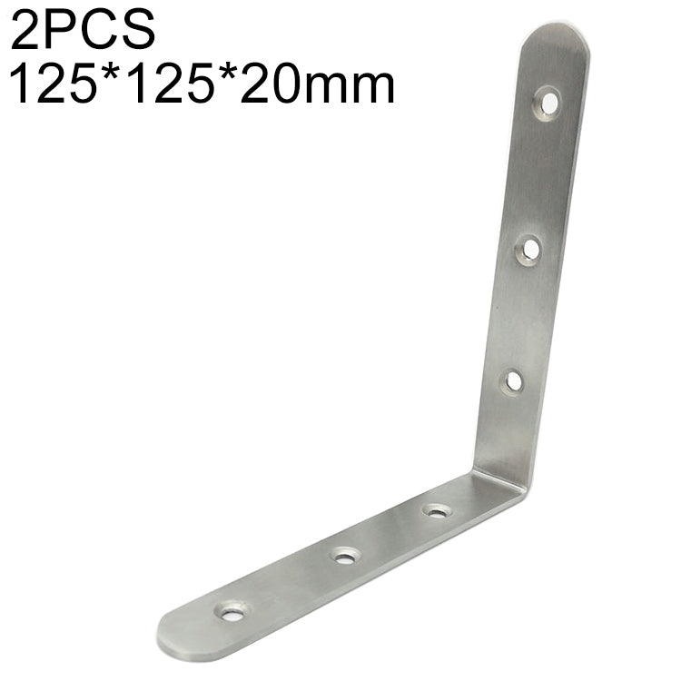 2pcs Stainless Steel 90 Degree Angle Bracket,Corner Brace Joint Bracket Fastener Furniture Cabinet Screens Wall (125mm), 125mm (2pcs)
