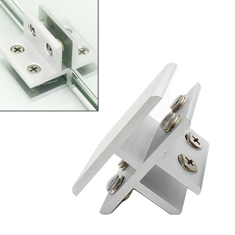 Aluminum Alloy Glass Combination Clamp Cabinet Partition Fixing Clip, T-type Cliped 8-10mm, T-type Cliped 8-10mm