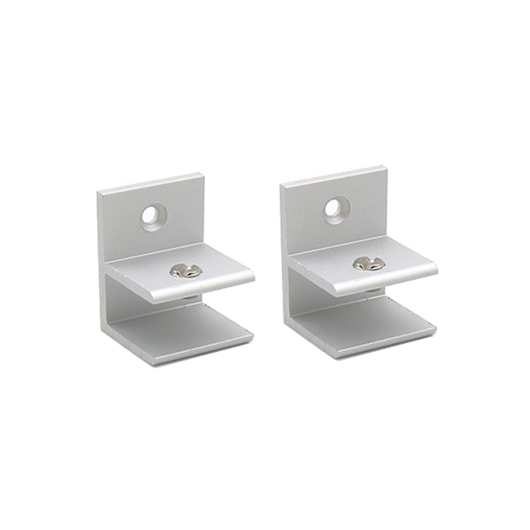 10 PCS F-type Aluminum Alloy Glass Combination Clamp Cabinet Partition Fixing Clip, Size: S, Cliped 5-10mm, F-type, S, Cliped 5-10mm
