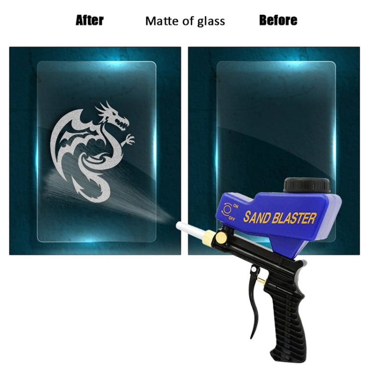 Portable Blue Gravitational Sandblasting Machine Mini Rust-proof Sandblaster Spray Mechine, Blue