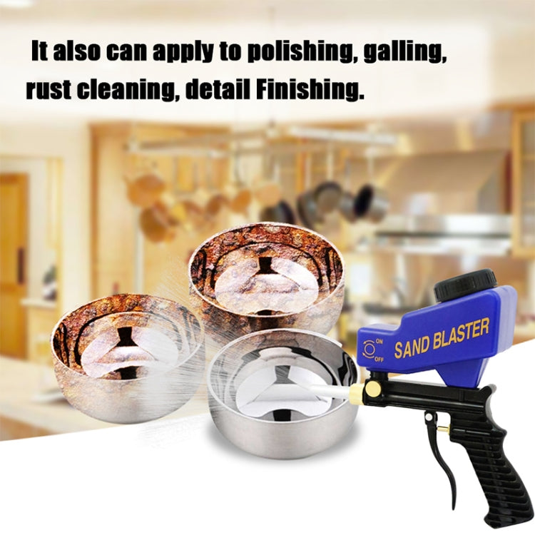 Portable Blue Gravitational Sandblasting Machine Mini Rust-proof Sandblaster Spray Mechine, Blue
