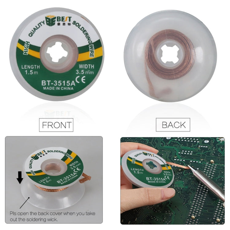 BEST-3515A 3.5mm Desoldering Braid Solder Wire, BEST-3515A