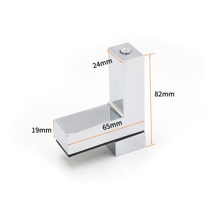 3-24mm F Type Glossy Polished Zinc Alloy Fixed Clip Glass Wood Layer Board Bracket, 3-24mm Glossy
