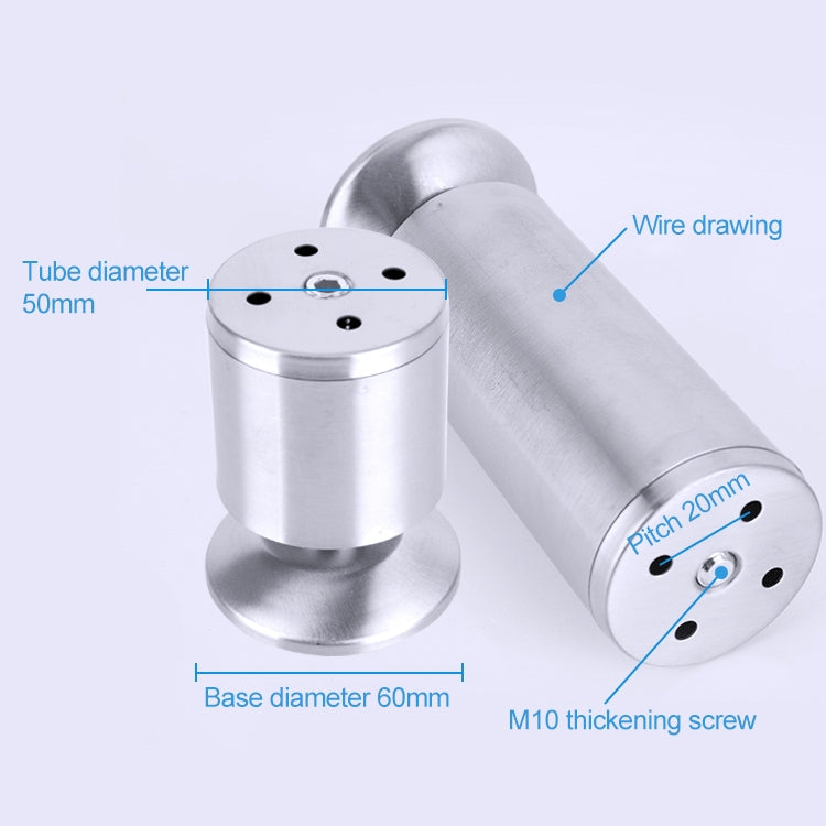 Stainless Steel Wire Drawing Thickened Column Sofa Furniture Cabinet Foot, Height: 350mm, 350mm