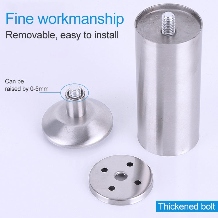 Stainless Steel Wire Drawing Thickened Column Sofa Furniture Cabinet Foot, Height: 350mm, 350mm