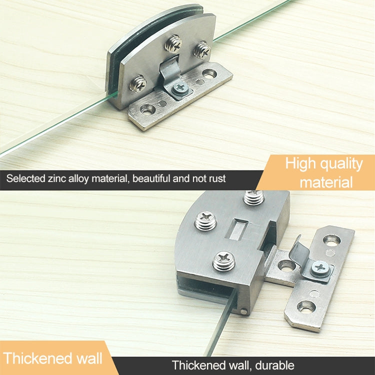 Open Hole Free Brushed Surface Glass Hinge, Size: S, 3-7mm, S