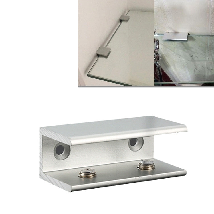 Double Hole Aluminum Alloy Glass Fixing Clip, L, 20mm, L, 20mm