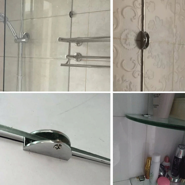 مشبك تثبيت زجاجي مربع من سبائك الزنك اللامع، مقاس: كبير، مربع، مقاس: كبير