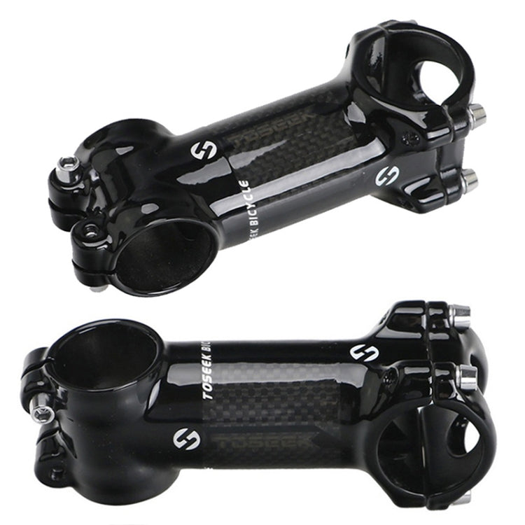 TOSEEK Road Mountain Bike Ultra-light Handlebar Stem Riser Faucet, Size: 17 Degree, 100mm (Gloss)