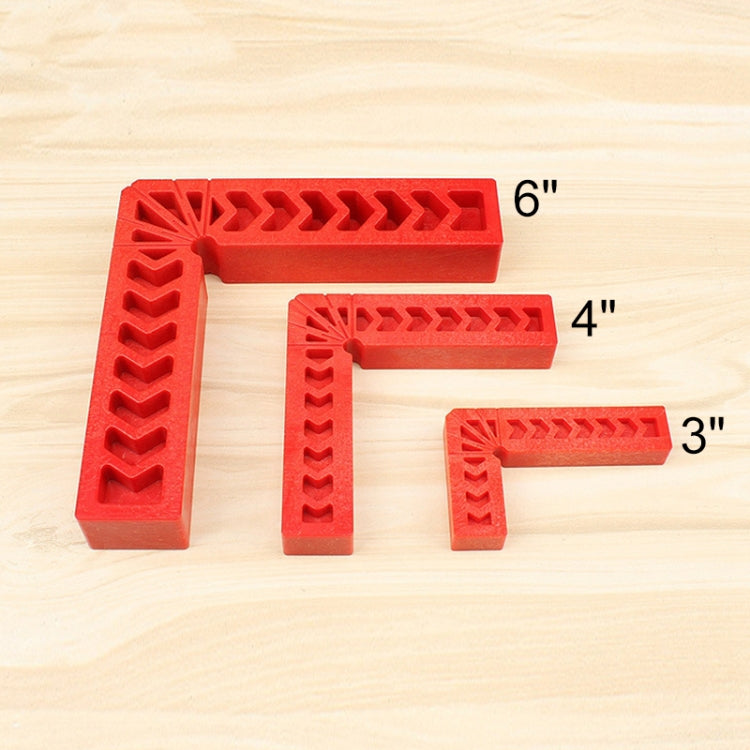 4 Inch Plastic 90 Degree Woodworking Auxiliary Positioner Square Ruler Fixing Tool, 4 Inch